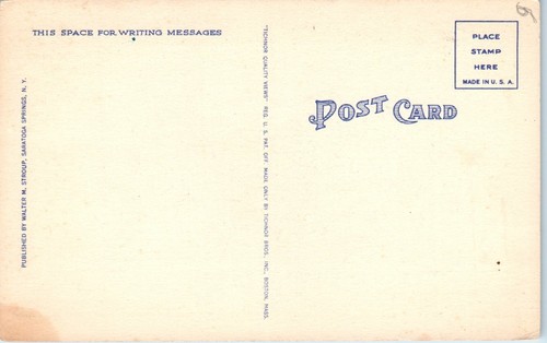 1940s Linen NY Postcard High School Corinth New York Unused - Picture 2 of 2