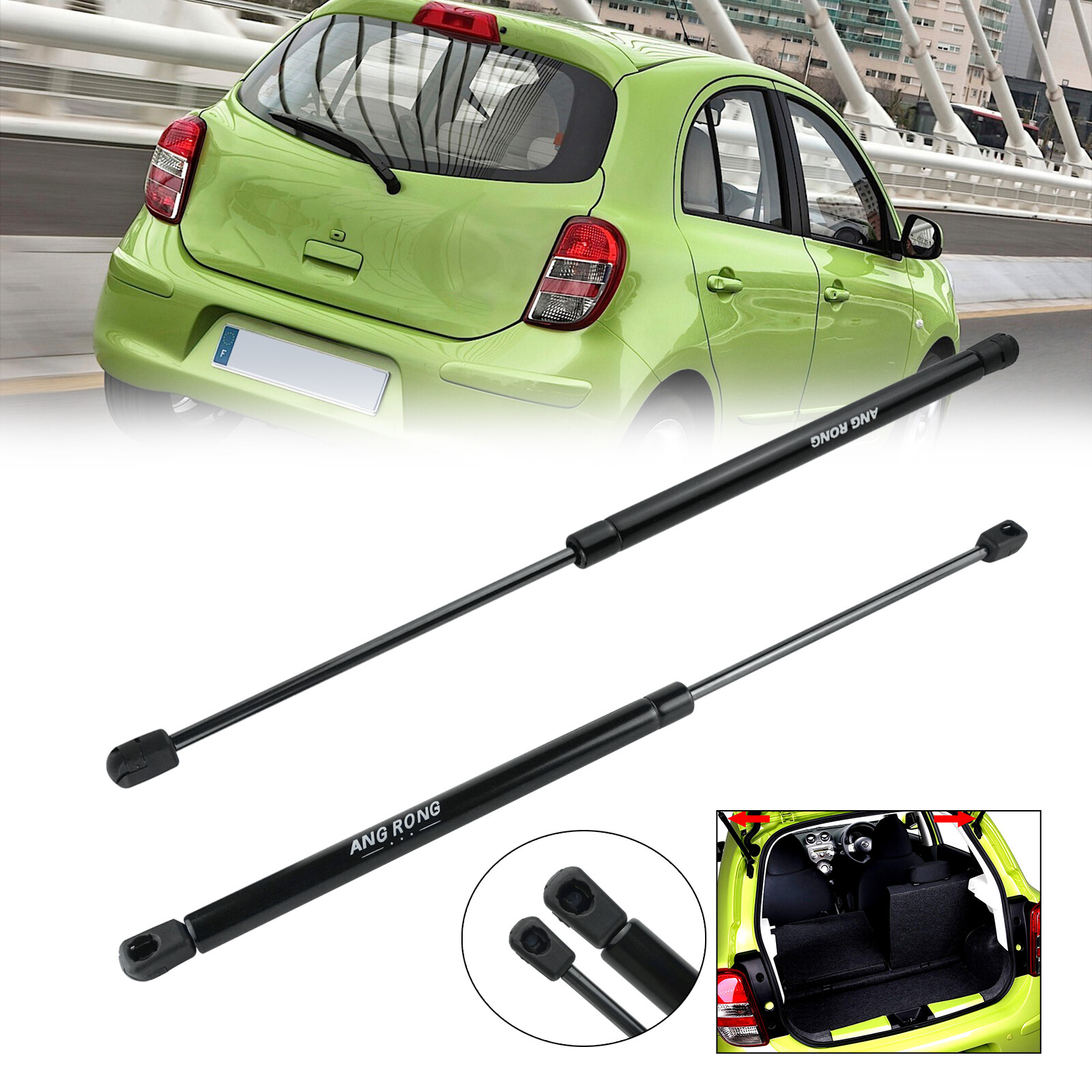 2x For Nissan Micra MK4 K13 201013 Tailgate Boot Gas Struts Support