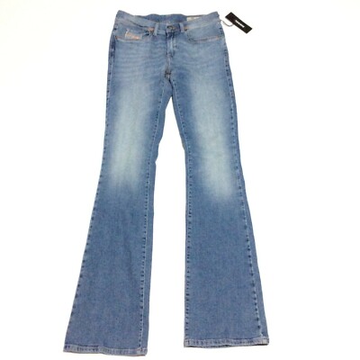Diesel Jeans Womens W27 L32 Light Wash Lowleeh Slim Bootcut Low