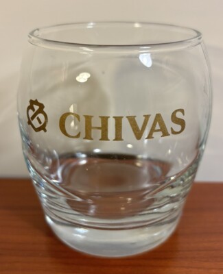 Chivas Regal Swirl Whiskey Rocks Swirl Tumbler Heavy Glass