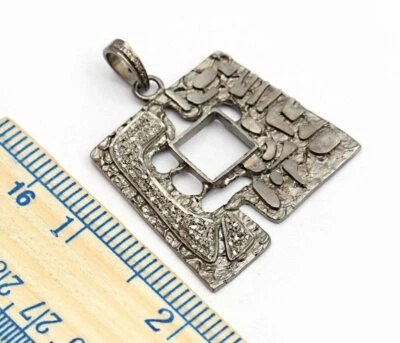 Collar De Colgante De Diamante De Plata 925 Hecho A Mano Joyería Adicional. - Imagen 1 de 4
