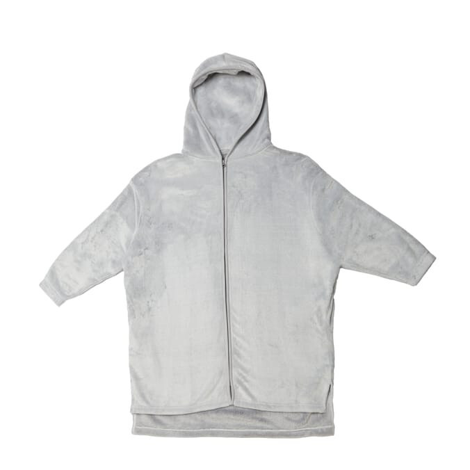 Jeff Co Snuddie Oversized Sherpa Fleece Cosy Hoodie Light Grey One  size