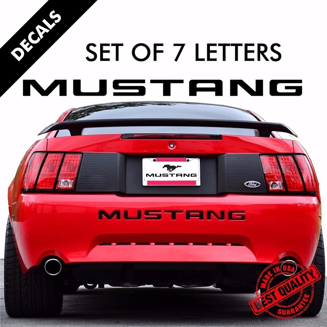 FORD MUSTANG REAR BUMPER INSERT DECALS VINYL LETTERS 9904 33 eBay