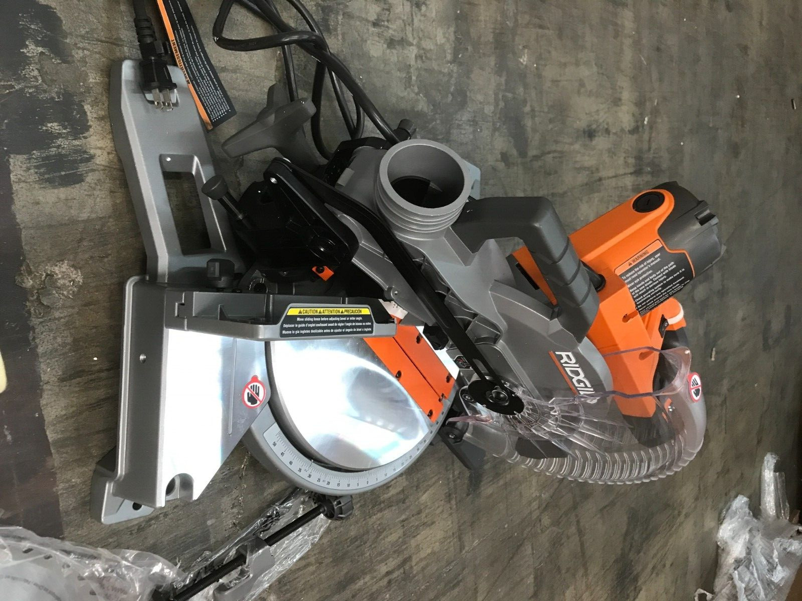 RIDGID R4113 10 in. 15 Amp Dual Miter Saw with LED Cut Line Indicator, N