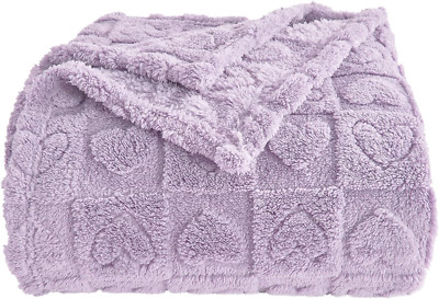 Heart Checkered Throw Blankets, for Love Mother Friends Pets,280 GSM Super Soft 