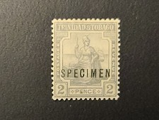 Timbre spécimen Trinité-et-Tobago deux pence 2d comme neuf jamais charnière MNH beau timbre