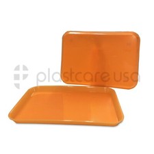 Orange Dental Plastic Instrument Trays, Size B Autoclavable Pack of 12 Medical