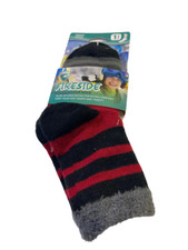 SofSole Girl Crew Indoor Socks Aloe Infused Comfy Extra Comfort Red/Grey OneSize