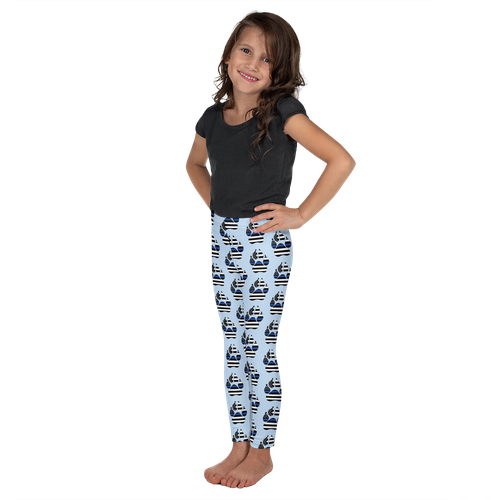 Kids Police Officer Leggings #1 - Baby Girls Boys Teens Thin Blue Line Cop Gift - Picture 28 of 29