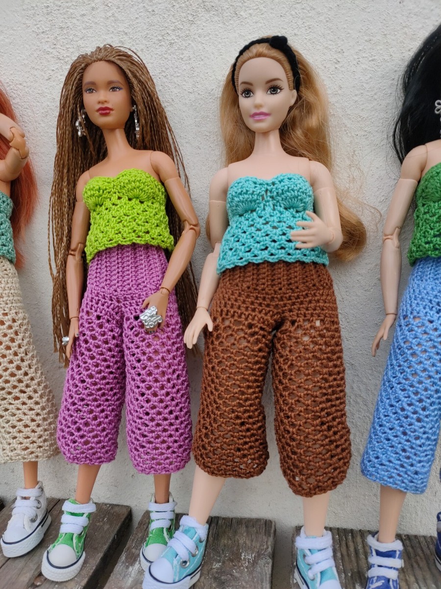 Vestito Barbie Ai Ferri Tutorial Uncinetto Crochet Schemi