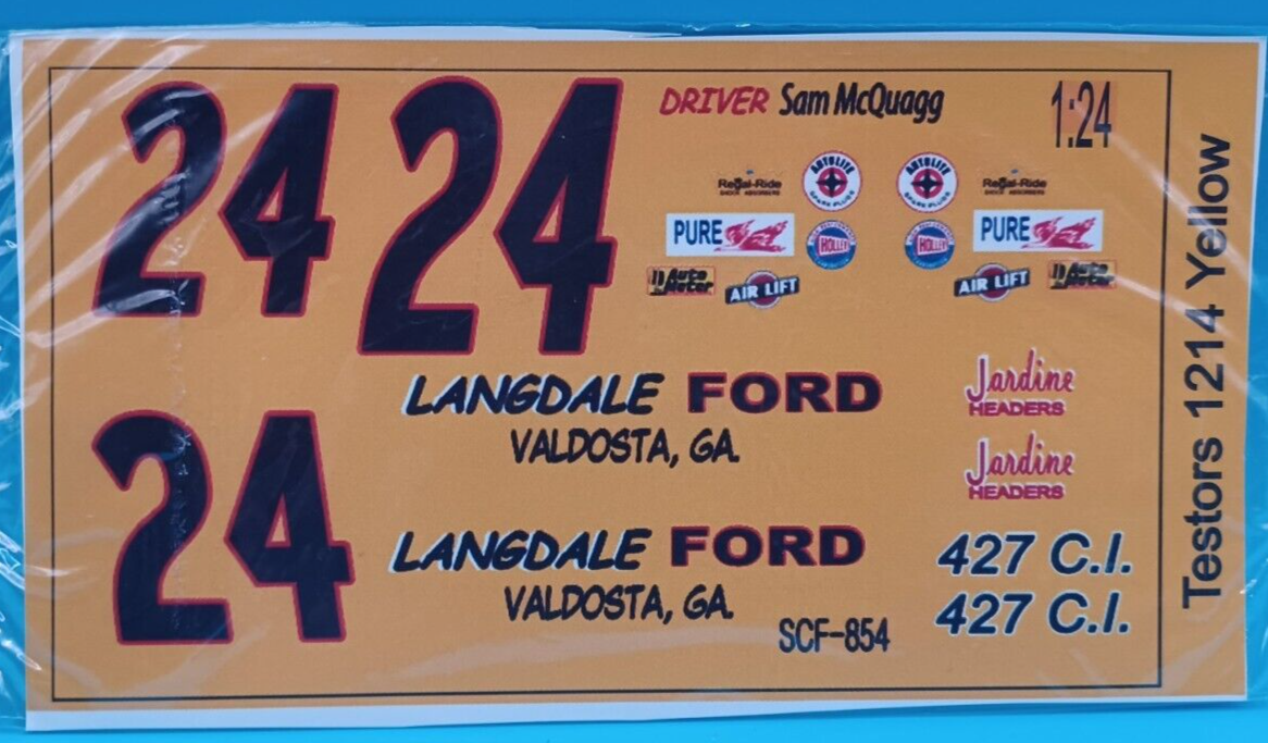 SlotCarFever No. 854 124 24 Langdale Ford Decals eBay