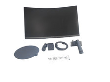 Samsung Black Curved Monitor 27" w/Power Cord C27t550fdWith Stand C27t550fd READ