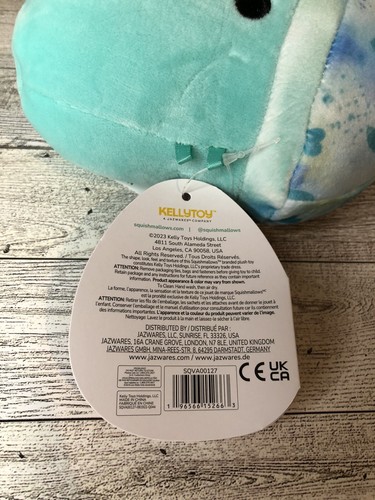 Nuevo con etiquetas Squishmallow Mully Mushroom San Valentín Corazón Tie Dye Azul Verde 5" Mini Peluche - Imagen 5 de 5