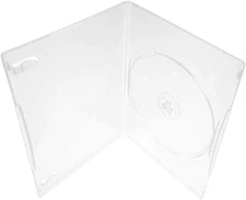 7Mm Slim Clear Single CD/DVD Case, 100 Pieces Pack.