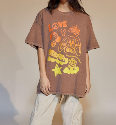 Urban Outfitters Love Is Real T-Shirt Dress OVERSIZED - NWT - S/M | eBay