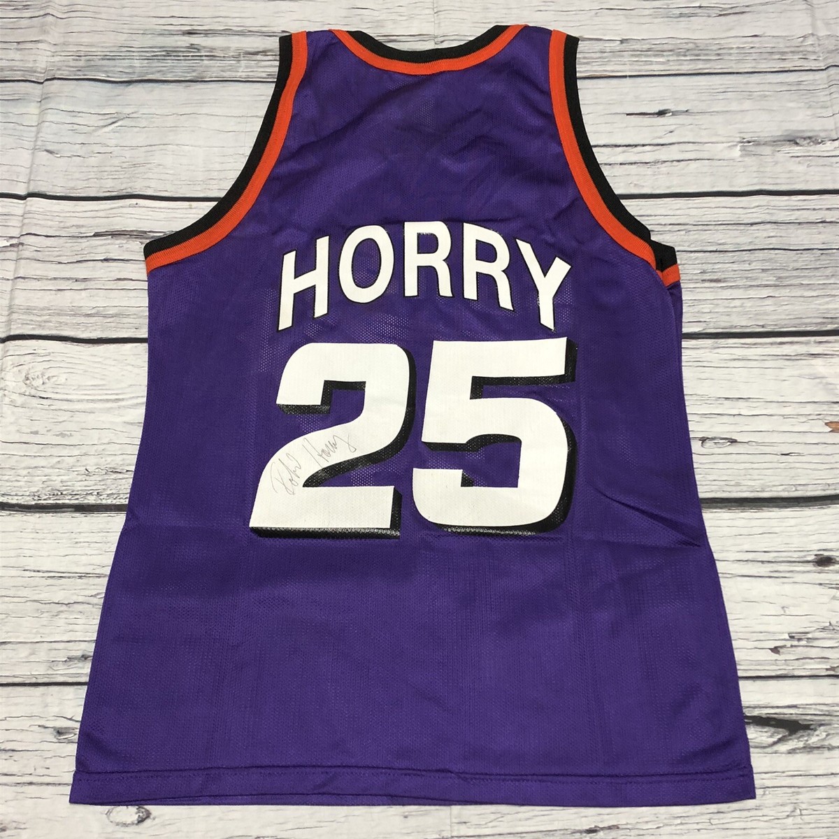 Rare Vintage Champion Robert Horry Signed Auto Phoenix Suns Jersey