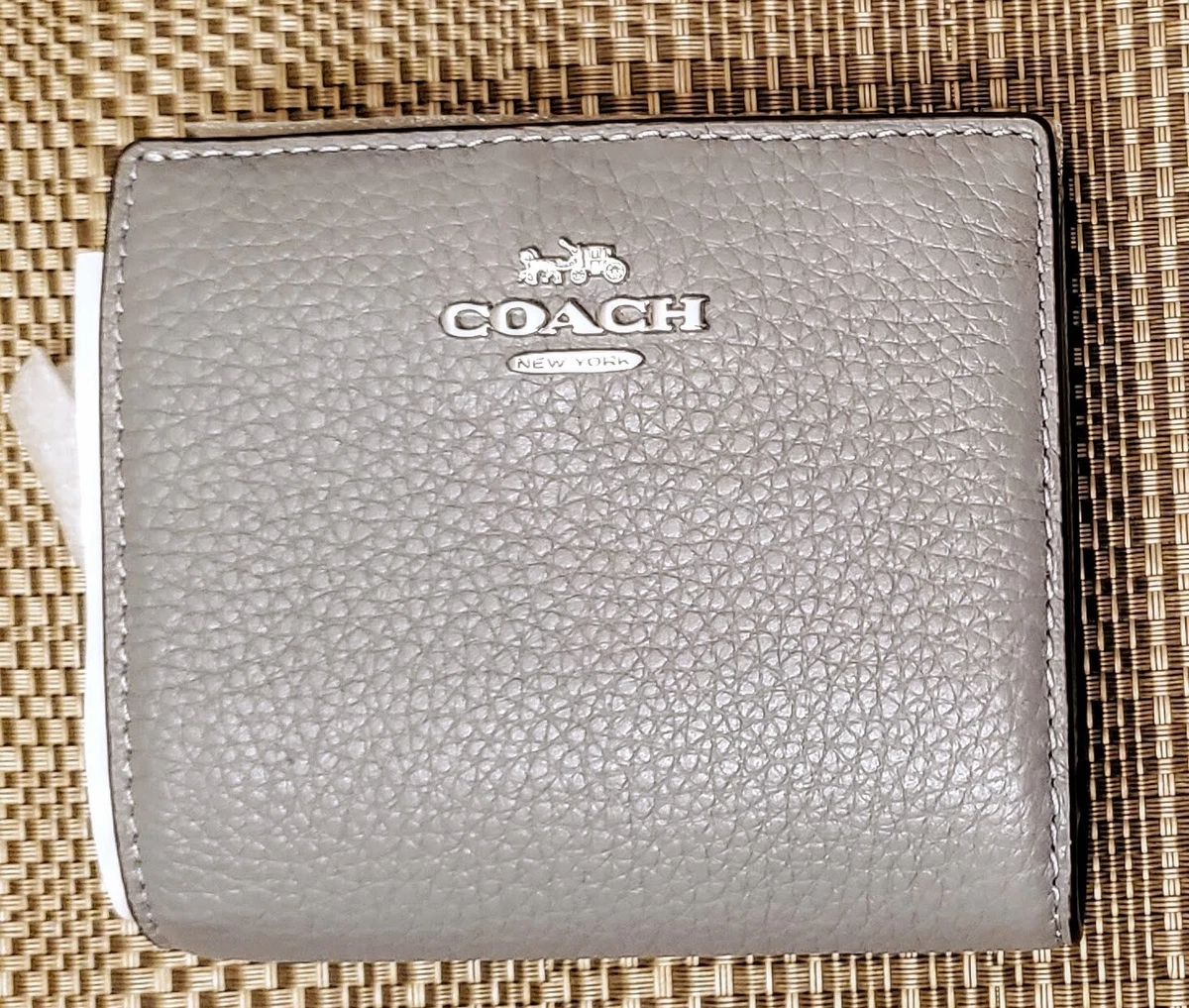 Coach wallet best sale silver