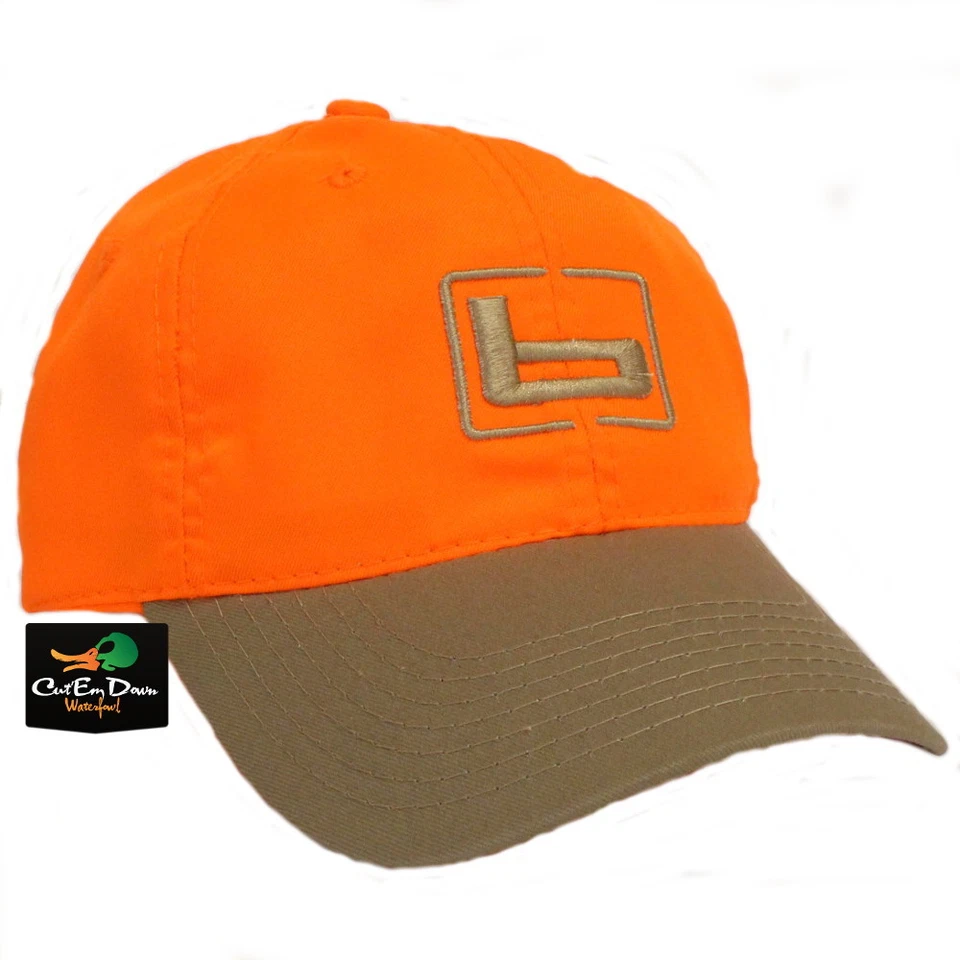 NEW BANDED GEAR UPLAND HUNTING CAP HAT BLAZE ORANGE TAN W/ "b" LOGO ADJUSTABLE - Image 2 of 3