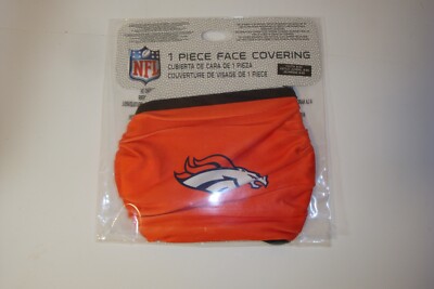 NFL Denver Broncos 1 piece face mask orange with logo youth size