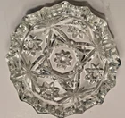 Vintage Ashtray Anchor Hocking Starburst Design Clear Glass  - 4 3/8 inch Round