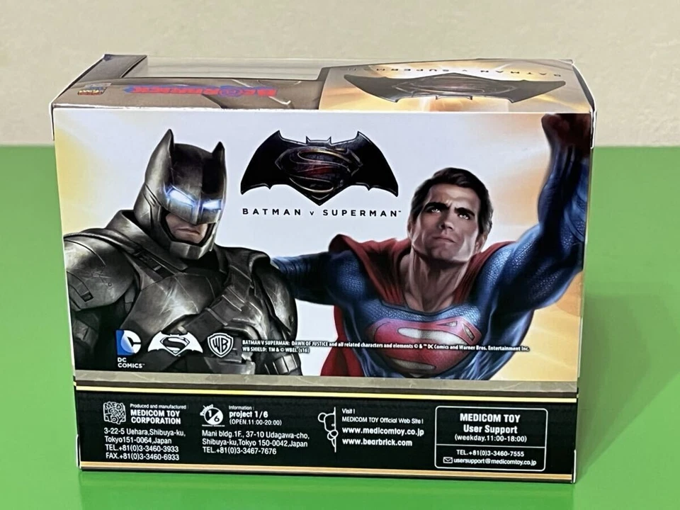 MEDICOM JUGUETE BEARBRICK BE@RBRICK SUPERMAN Y BLINDADO BATMAN 2 piezas Caja 100% DC Foto 2 de 4