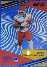 2020 Chronicles CLYDE EDWARDS-HELAIRE RC #CV-5 Clear Vision Blue /99 KC Chiefs