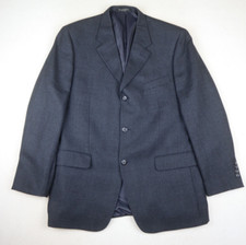 JONES NEW YORK - MEN'S BLUE PLAID WOOL BLEND SPORT COAT BLAZER JACKET - SIZE 42R
