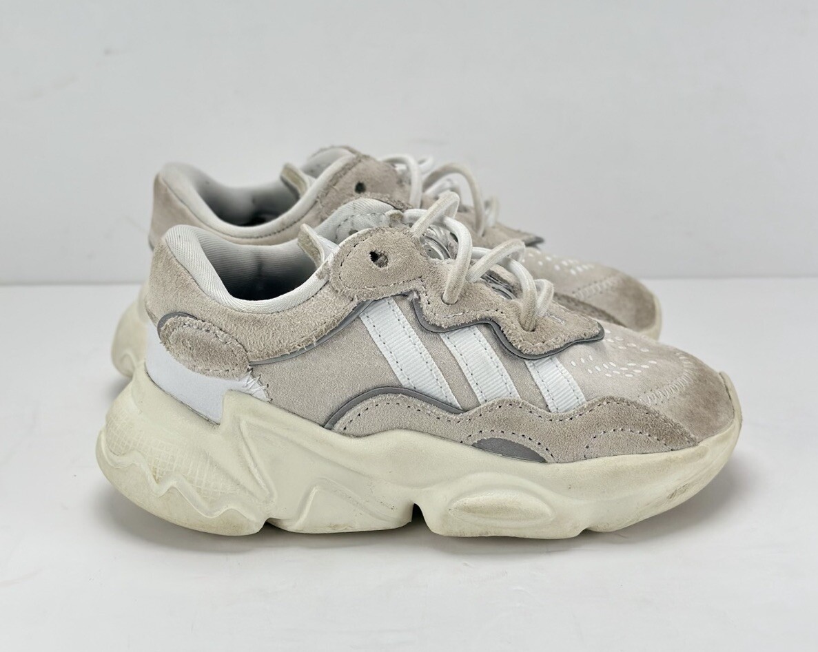 Adidas Ozweego Junior Cloud White Off White Trainers Size UK7K/EU24