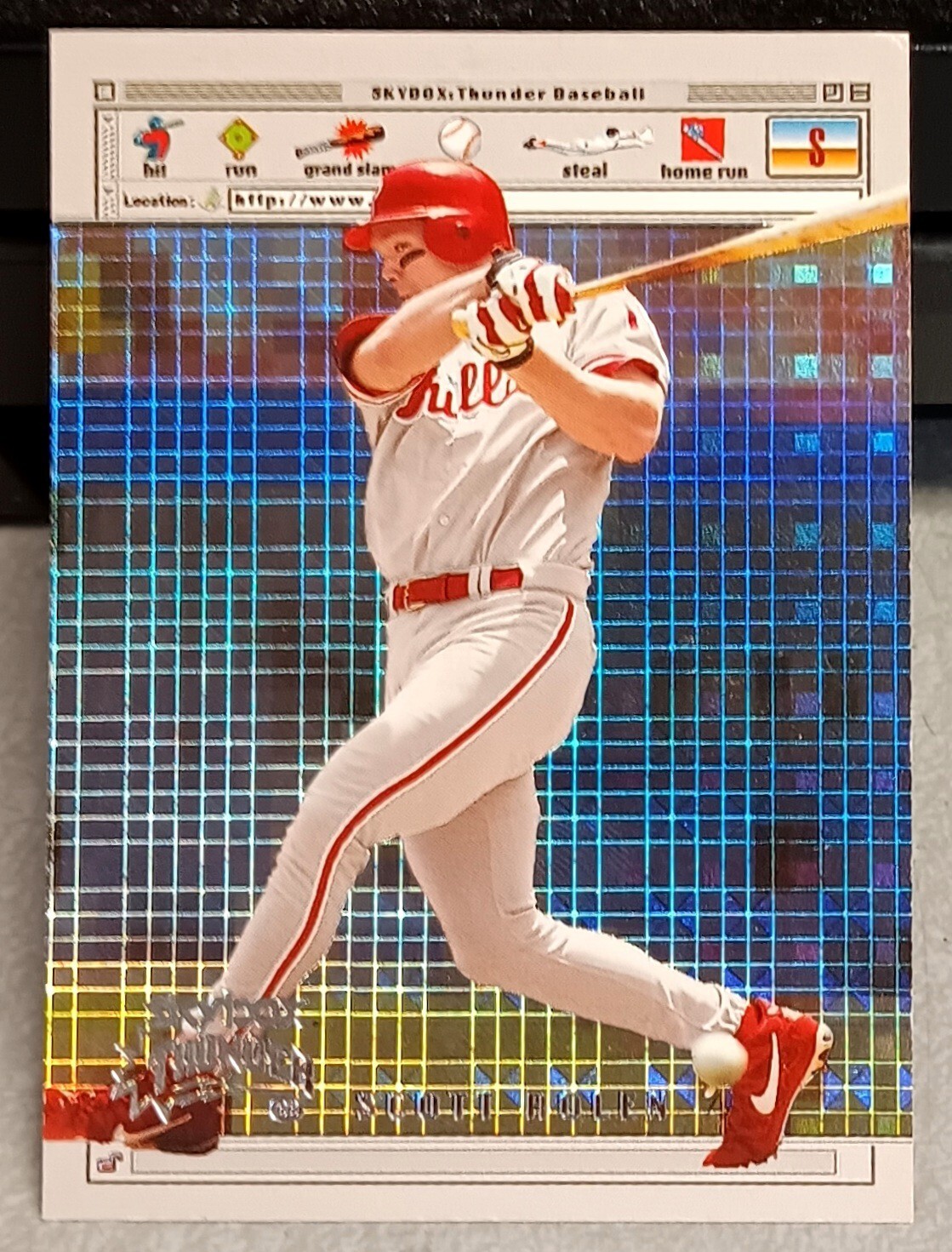 1999 SkyBox Thunder www.batterz.com RARE HOLO FOIL #WB8 Scott Rolen Phillies 