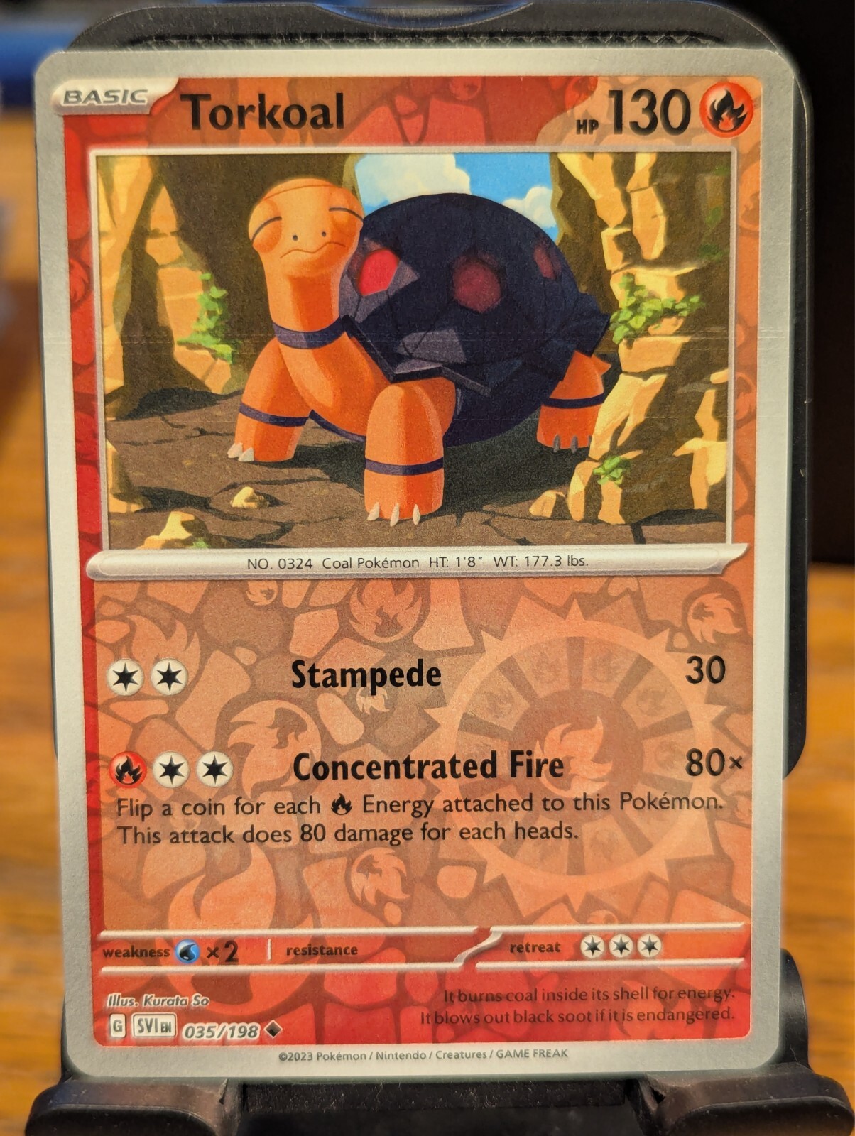 Pokemon TCG Scarlet & Violet Torkoal Reverse Holo 035/198