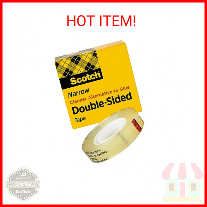 Scotch Double Sided Tape, Permanent Glue Alternative for Scrapbooking, Crafts, a
