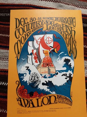 Mouse/kelly Family Dog poster.Country Joe Moby Grape
