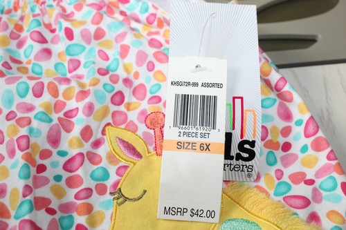 KIDS HEADQUARTERS Little Girls Draw-Straps Printed Tunic&Capri Leggings Set 6X - Picture 4 of 6
