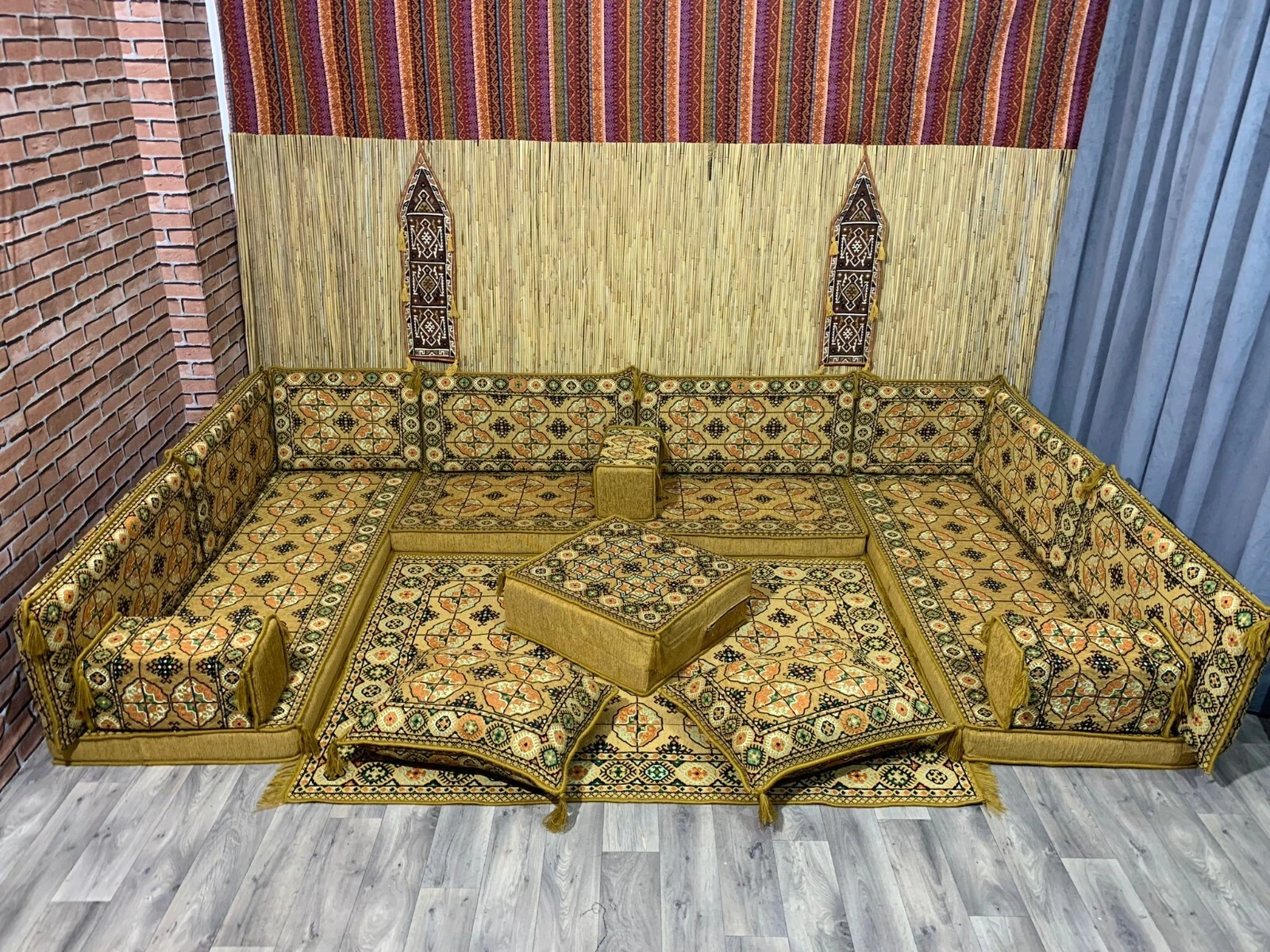 Arabic Corner Majlis, Turkish Sofa, Oriental Seating Area