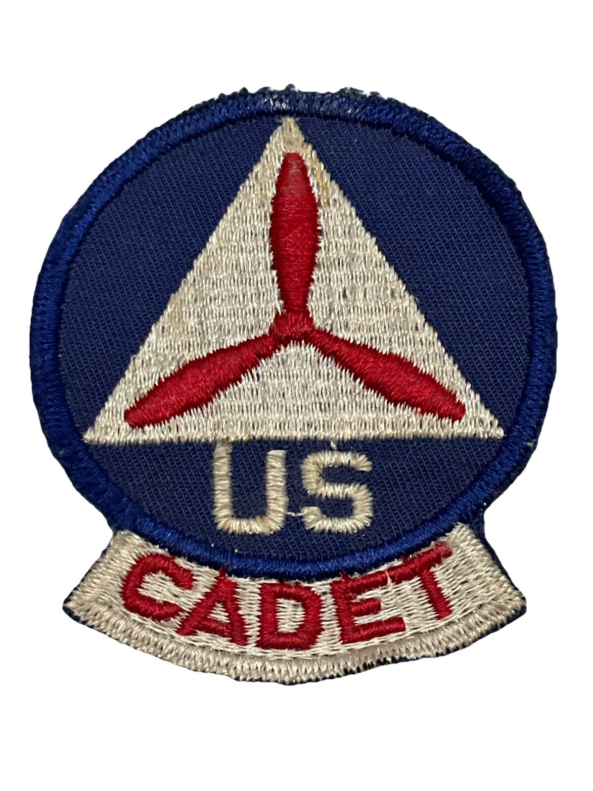 WWII Era US CIVIL AIR PATROL PATCH & CADET TAB NO GLOW Cut Edge MESH BACK