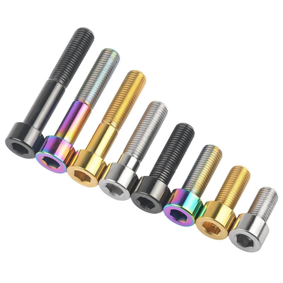 Titanium Ti Bicycle M10x20/25/30/35/40-60mm Screws Allen Hex Socket Head Bolts - Image 2 of 4