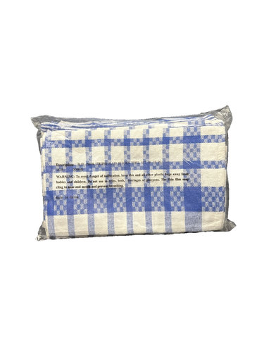 Blue Checked 100% Cotton Vintage Kitchen Towels 16” x 25” NIB, Set Of 15! - Picture 2 of 10
