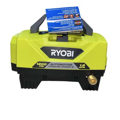 #ad RYOBI RY14AM12 1.8 GPM 1200 PSI Automotive High Flow Pressure Washer UNIT ONLY $129.00