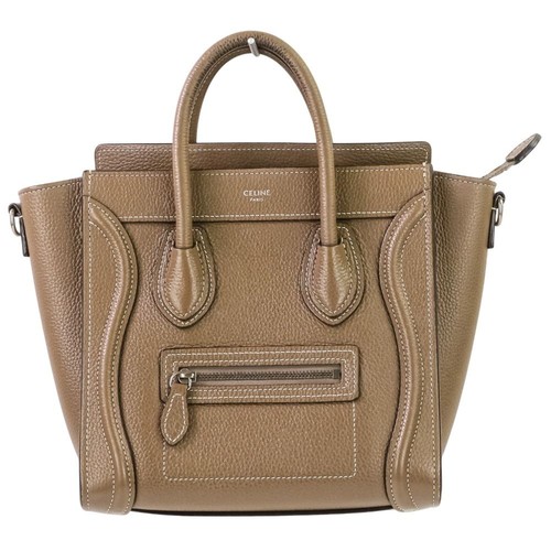 CELINE Excellent condition  Luggage Nano Shopper 2WAY Bag Brown from Japan
