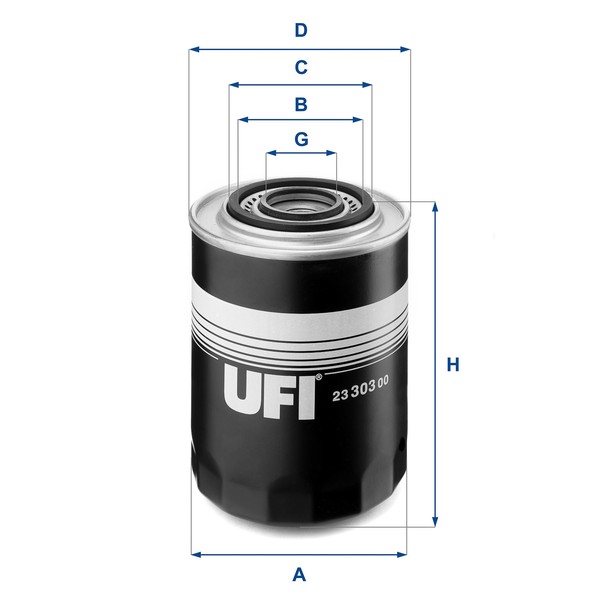 UFI 23.303.00 ÖLfilter FüR Alfa Romeo, CitroëN, Fiat, Iveco, Lancia, Multicar-image