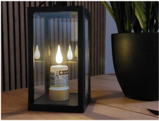 LUMINO LED BIANCO A BATTERIA  CIMITERO lume votivo luce candela cero lampadina /