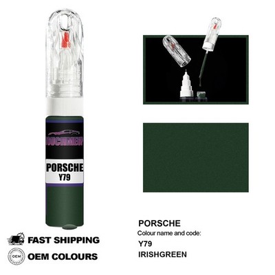 FÜR PORSCHE IRISHGREEN Y79 Touch Up Lackstift Pinsel Fix Kit Kratzer Chip Set