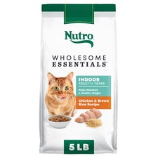 Nutro Wholesome Essentials Indoor Adult Dry Cat Food, Chicken & Rice, 5 lb
