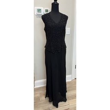 Jkara Beaded Gown Floor Length Mother-of-the-Bride Dress - Women's Size 12