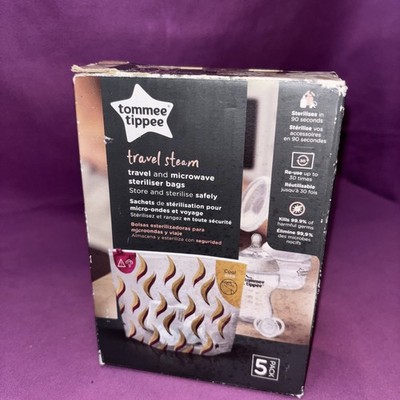 Tommee Tippee Travel Steam Microwave Sterilizer Bags 3 Pack Baby Bottle