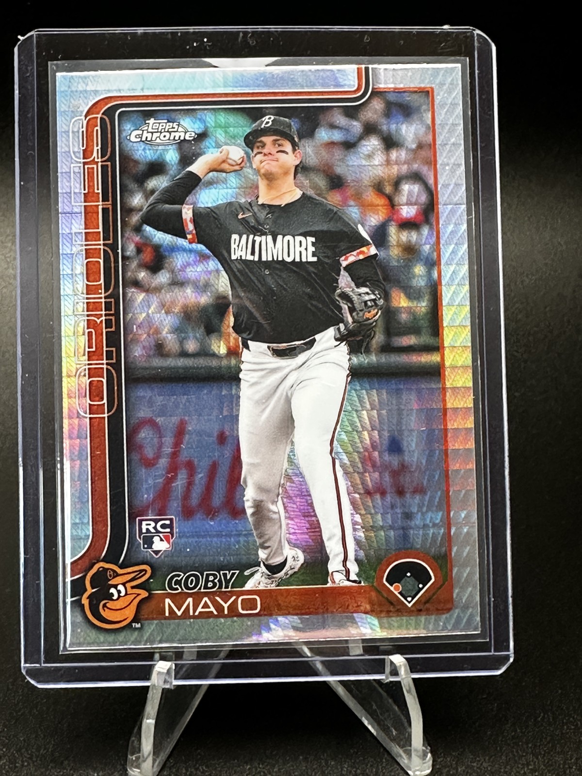 2025 Topps Chrome - Coby Mayo #120 Prism Refractor (RC)