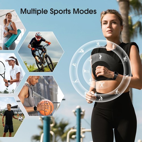 Smart Watch, Fitness Tracker Watch with Heart Rate Monitor, Sleep Tracker, 45... - Picture 3 of 7