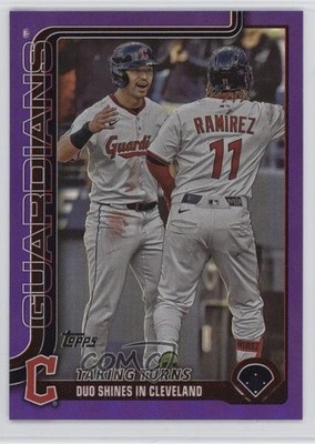 2025 Update Veteran Combos Purple Rainbow Foil Jose Ramirez Steven Kwan 1f17