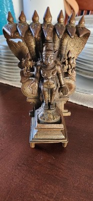 Metal Narayana Maha Vishnu Shesha Statue Showpiece Home & Office Decorative 