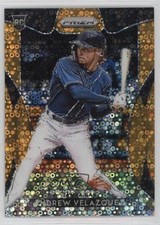 2019 Panini Prizm Tier III Neon Orange Donut Circle 36/150 Andrew Velazquez 06xp